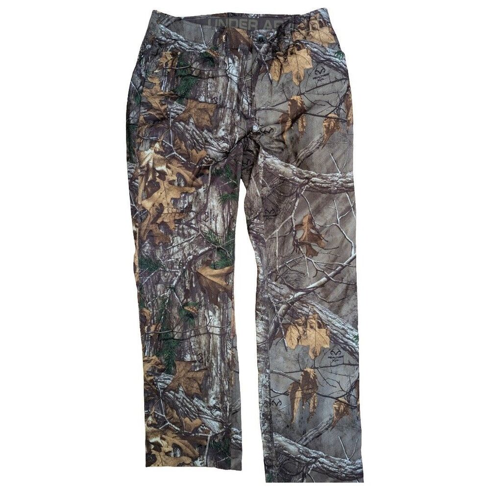 Under Armour Men's 32x32 Ridge Hunting Pants Realtree Camo Softshell